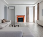 Classic Oak Gas Fireplace. A timeless wooden texture fireplace design crafted with oak look, perfect for traditional settings. For Order Call: 03024040006