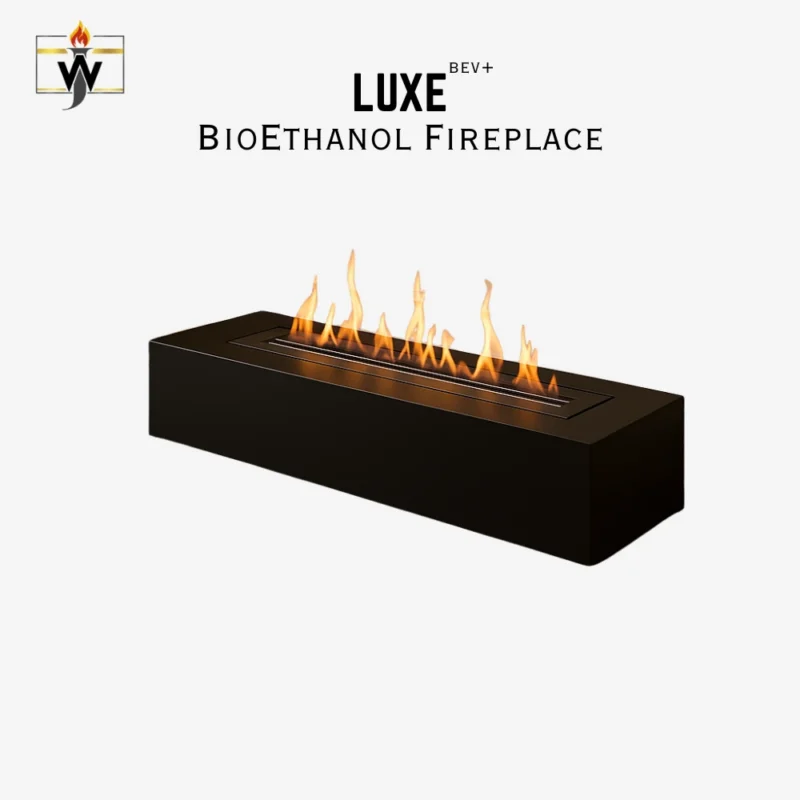 LUXE BEV+ Bioethanol Fireplace in Pakistan – Eco-friendly ventless luxury flame by JW Fireplaces