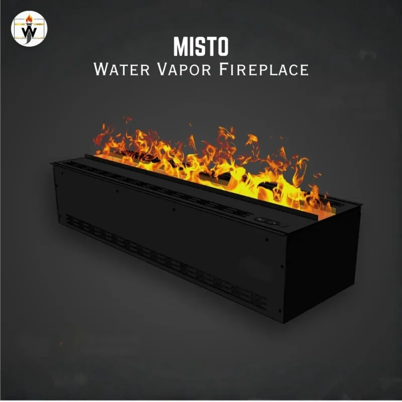 Water Vapor Fireplace in Pakistan by JW Fireplaces – modern electric flame design MISTO
