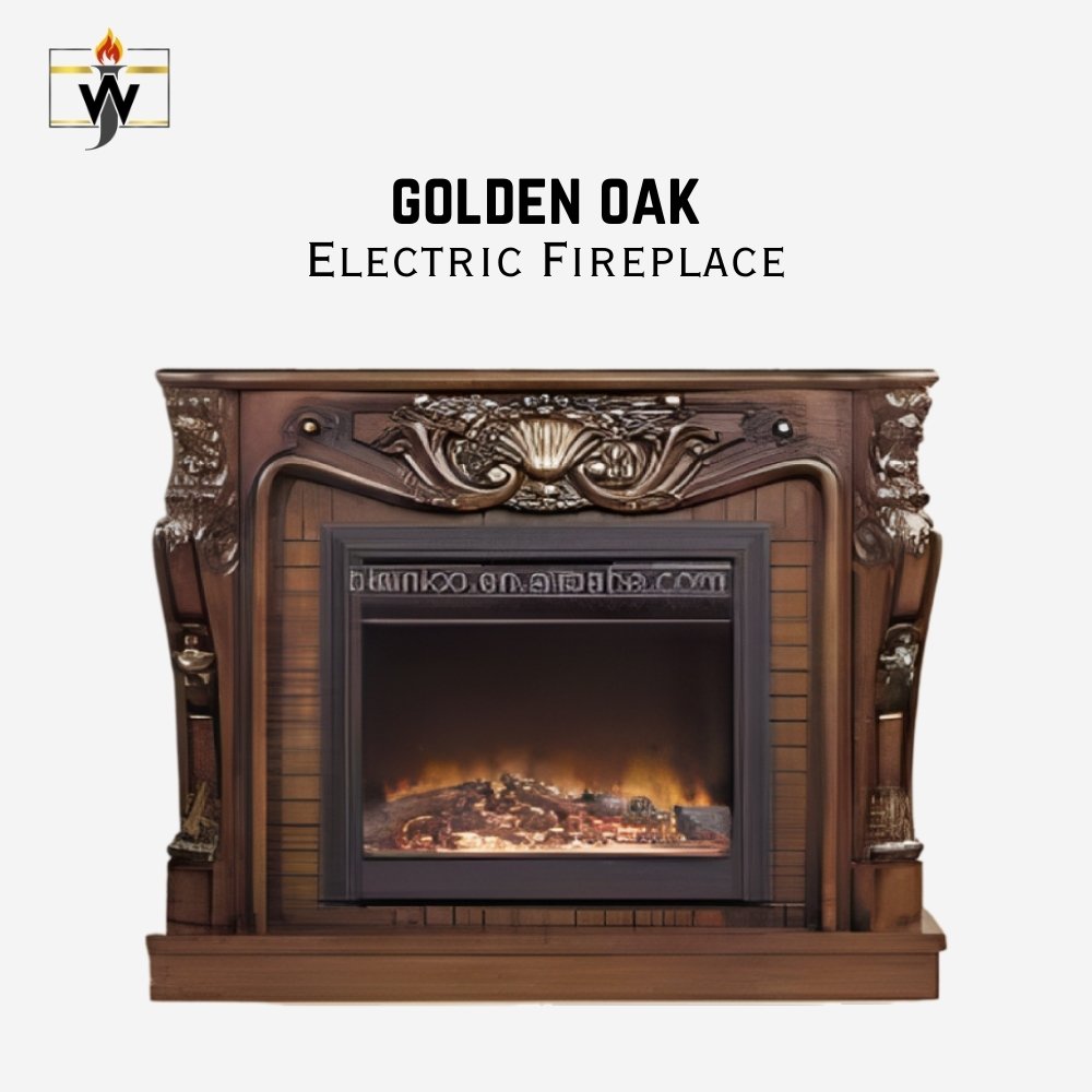 Golden Oak k Golden Oak Electric Fireplace in Pakistan