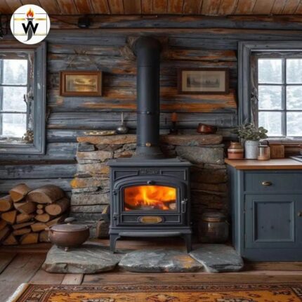 Wood burning smokeless fireplace in Pakistan