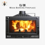 CJ-30 Cast Iron Wood Burning Fireplace in Pakistan with real flame and classic design – best wood burning fireplace in Pakistan