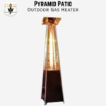 Pyramid Outdoor Patio Heater in silver gray and black for garden and terrace heating in Pakistan.